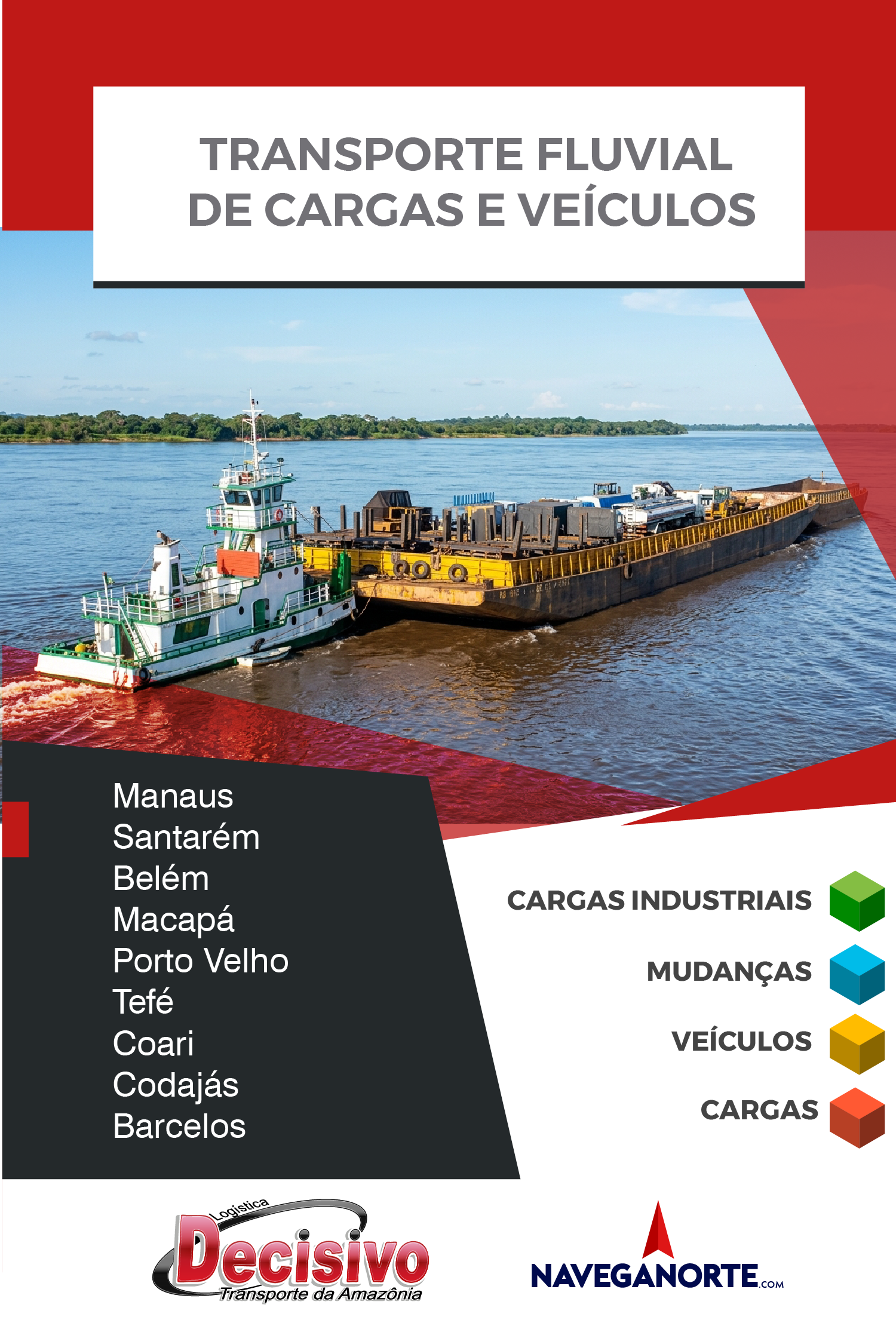 Transporte fluvial de cargas e veículos - Decisivo Transportes